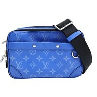 藍色 原花 PVC塗層帆布 Alpha郵差包 肩背包【LOUIS VUITTON LV 路易威登】 M27646