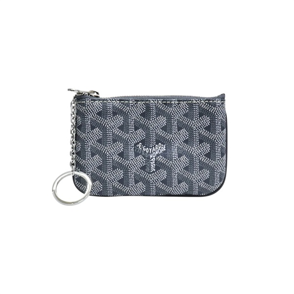 灰色 塗層帆布 Senat nano 拉鍊 零錢包【GOYARD 高雅德】