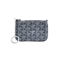 灰色 塗層帆布 Senat nano 拉鍊 零錢包【GOYARD 高雅德】