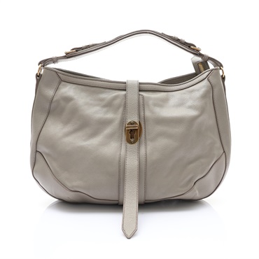 灰色 水牛皮 Bartow Hobo 肩背包【BURBERRY 巴寶莉】 37681151