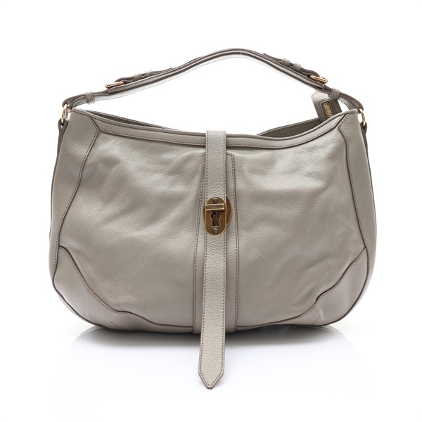 灰色 水牛皮 Bartow Hobo 肩背包【BURBERRY 巴寶莉】 37681151