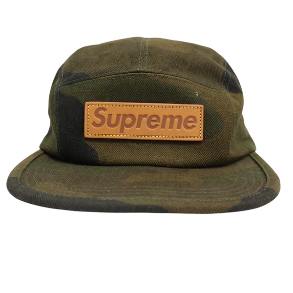 迷彩綠 Lv×Supreme聯名 五分割 帽子【LOUIS VUITTON LV 路易威登 X Supreme】 MP1875