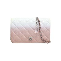 粉色漆皮 O'mbre WOC 鍊帶 肩背包【CHANEL 香奈兒】