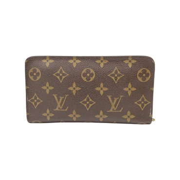 棕色 原花帆布 Portemonnaie Zip 拉鍊長夾【LOUIS VUITTON LV 路易威登】 M61727