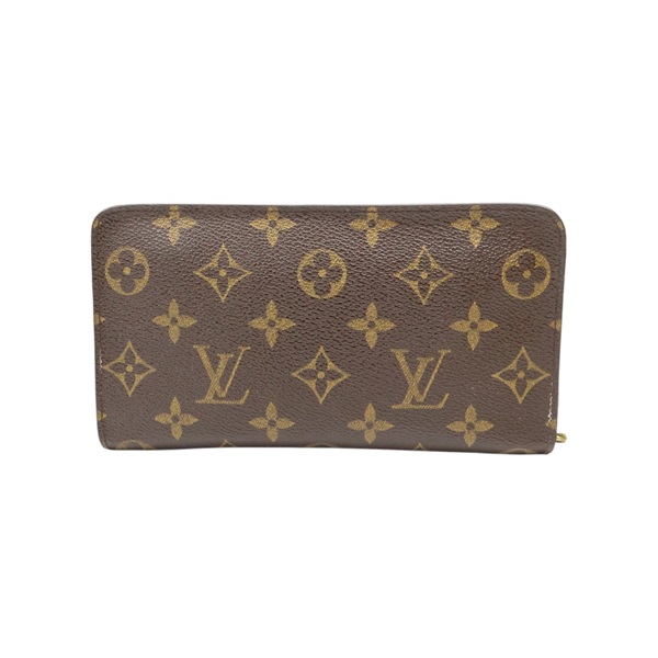 棕色 原花帆布 Portemonnaie Zip 拉鍊長夾【LOUIS VUITTON LV 路易威登】 M61727
