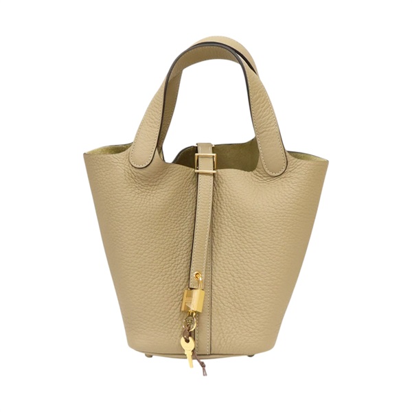 風衣灰 TC牛皮 Picotin Lock 18 手提包【HERMES 愛馬仕】 H056289CCS2