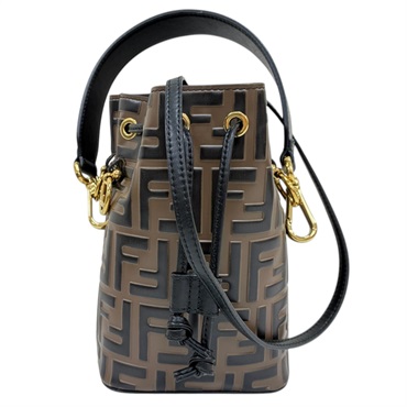 棕色 牛皮 Mon Tresor 兩用包【FENDI 芬迪】 8BS010 A59