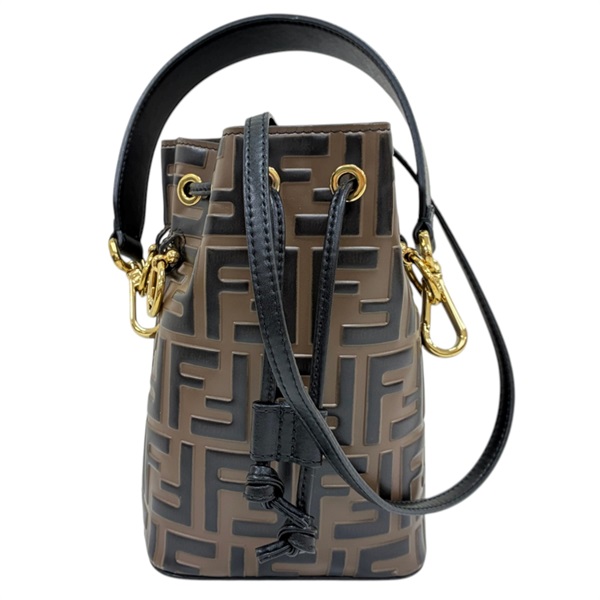 棕色 牛皮 Mon Tresor 兩用包【FENDI 芬迪】 8BS010 A59