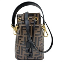 棕色 牛皮 Mon Tresor 兩用包【FENDI 芬迪】 8BS010 A59
