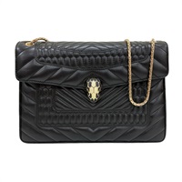 黑色 牛皮 Serpenti Forever 肩背包【BVLGARI 寶格麗】 281584