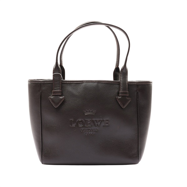 棕色 牛皮 Heritage 手提包【LOEWE 羅威】