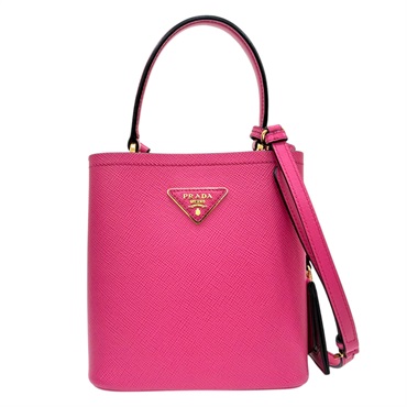 粉色 Saffiano 牛皮 Panier 兩用包【PRADA 普拉達】 1BA217