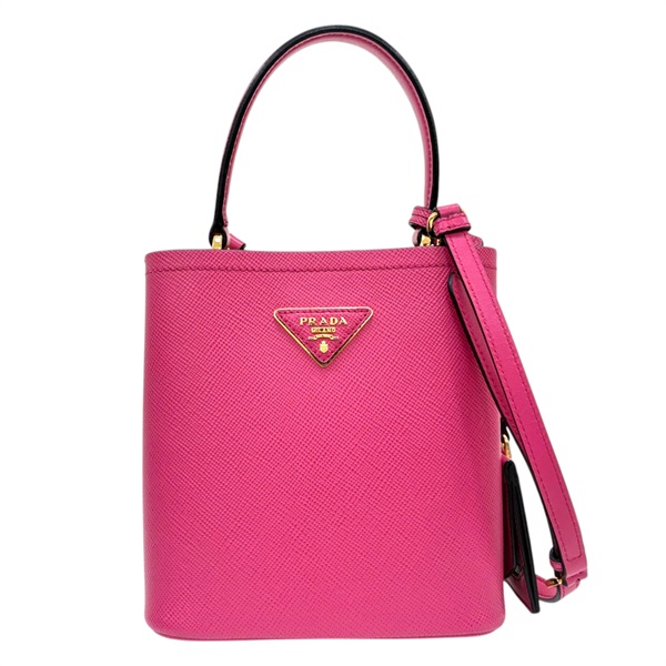 粉色 Saffiano 牛皮 Panier 兩用包【PRADA 普拉達】 1BA217