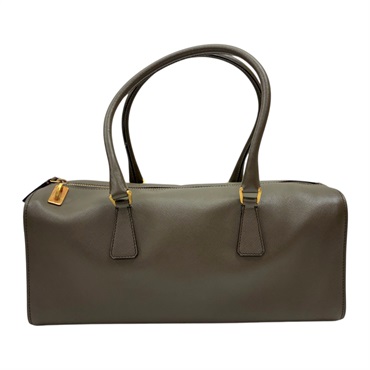 灰色 牛皮 Saffiano 肩背包【PRADA 普拉達】