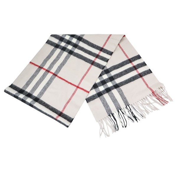 山羊絨 格紋 圍巾【BURBERRY 巴寶莉】 8015533