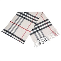 山羊絨 格紋 圍巾【BURBERRY 巴寶莉】 8015533