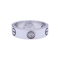 18K白金 3PD鑽石 Love 戒指 55【Cartier 卡地亞】 B4032500