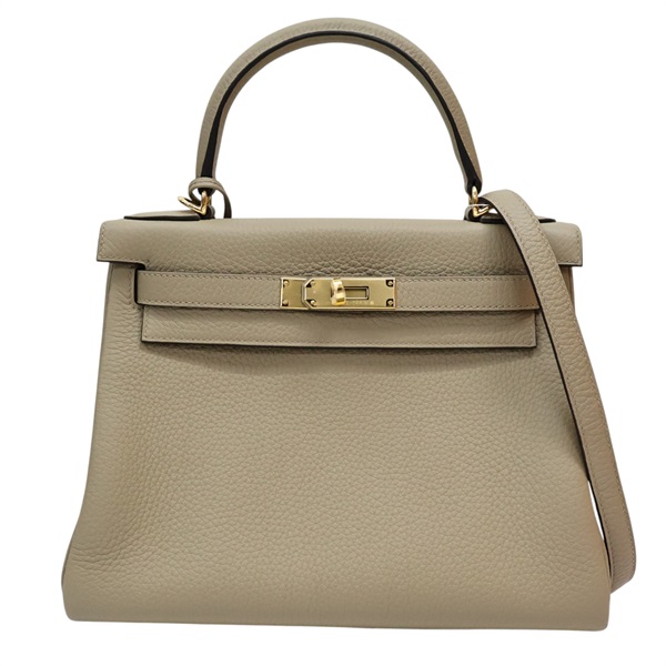 馬爾法米色 TC牛皮 Kelly 28 凱莉包 兩用包 W刻 金扣【HERMES 愛馬仕】 H024979CC