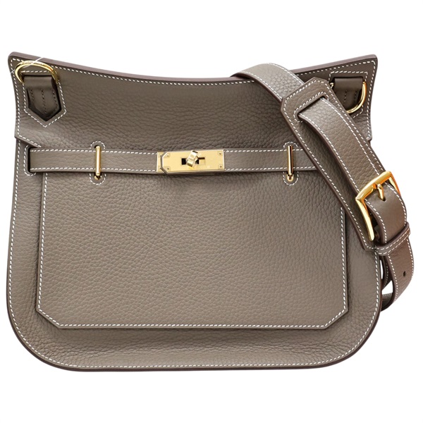 大象灰 TC牛皮 Jypsiere 28 肩背包 W刻 金釦【HERMES 愛馬仕】 H061784CC18