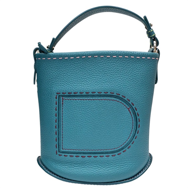 綠色 牛皮 PIN MINI BUCKET 手提包【DELVAUX 徳爾沃】