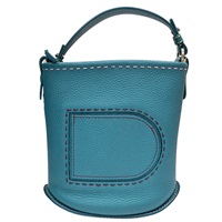 綠色 牛皮 PIN MINI BUCKET 手提包【DELVAUX 徳爾沃】