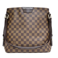 棕色 棋盤格 PVC塗層帆布 Rivington 肩背包【LOUIS VUITTON LV 路易威登】 N41108