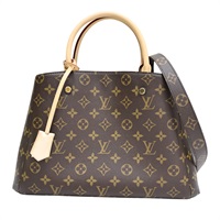 棕色 原花帆布 Montaigne MM 兩用包【LOUIS VUITTON LV 路易威登】 M41056