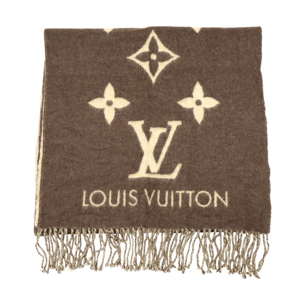 棕色 羊絨 Reykjavik 圍巾【LOUIS VUITTON LV 路易威登】 M71041