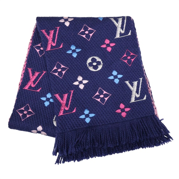 深藍色 羊毛 圍巾【LOUIS VUITTON LV 路易威登】 M70899