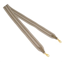 大象灰色帆布 Sangle Cavale 背帶 K刻【HERMES 愛馬仕】 H073651CCAA085