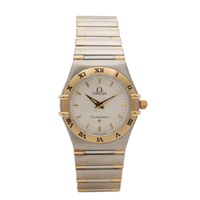 OMEGA 歐米茄 Constellation 2.55mm 腕錶 白色錶盤 18K黃金 不鏽鋼 13723000