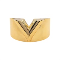 金色 金屬 Essential V Cuff 寬版開口 手環【LOUIS VUITTON LV 路易威登】