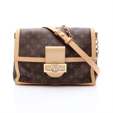 棕色 原花帆布 Dauphine Soft GM 肩背包【LOUIS VUITTON LV 路易威登】 M47149