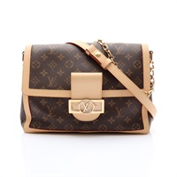 棕色 原花帆布 Dauphine Soft GM 肩背包【LOUIS VUITTON LV 路易威登】 M47149