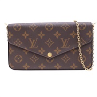 棕色 原花 帆布 3合1 牛皮 Pochette Felicie 肩背包【LOUIS VUITTON LV 路易威登】 M81896