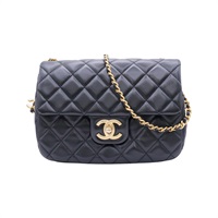 黑色 菱格紋 羊皮 COCO 20 鍊帶 肩背包【CHANEL 香奈兒】 AS3489