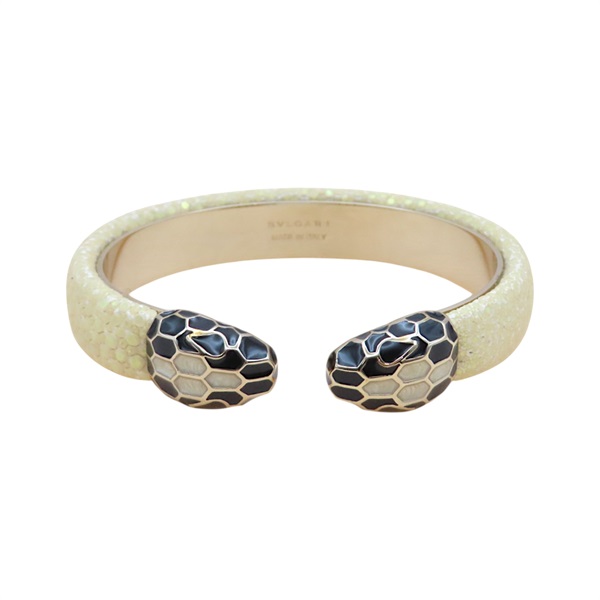 米白色 Karung 水蛇皮 Serpenti Forever 手環【BVLGARI 寶格麗】 288376