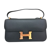 黑色 Epson 牛皮 Constance Elan 肩背包 W刻 玫瑰金釦【HERMES 愛馬仕】 H085425CC