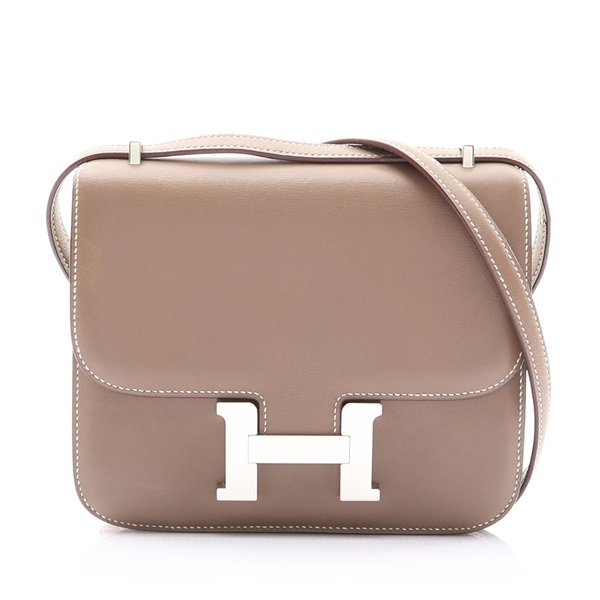 大象灰色 Swift牛皮 Mini Constance 肩背包 口O刻【HERMES 愛馬仕】