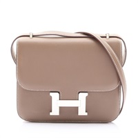 大象灰色 Swift牛皮 Mini Constance 肩背包 口O刻【HERMES 愛馬仕】