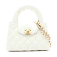 白色 菱格紋牛皮 Nano Kelly Shopping 兩用包 【CHANEL 香奈兒】 AS4416