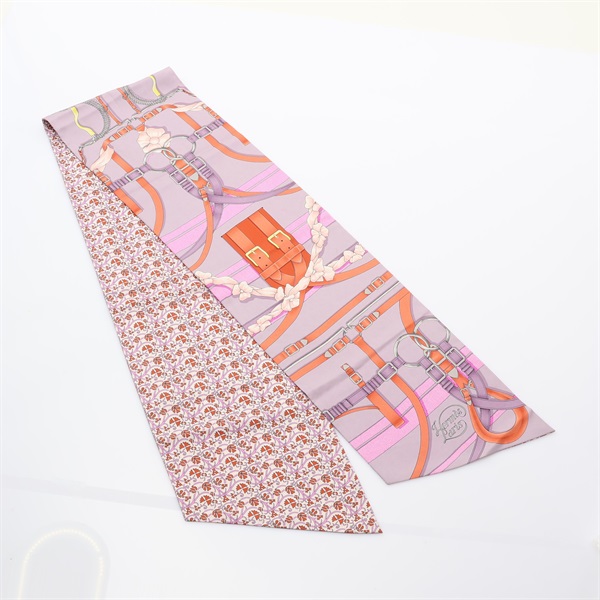 紫色系 絲綢 Brides de Gala Maxi Twilly 絲巾【HERMES 愛馬仕】