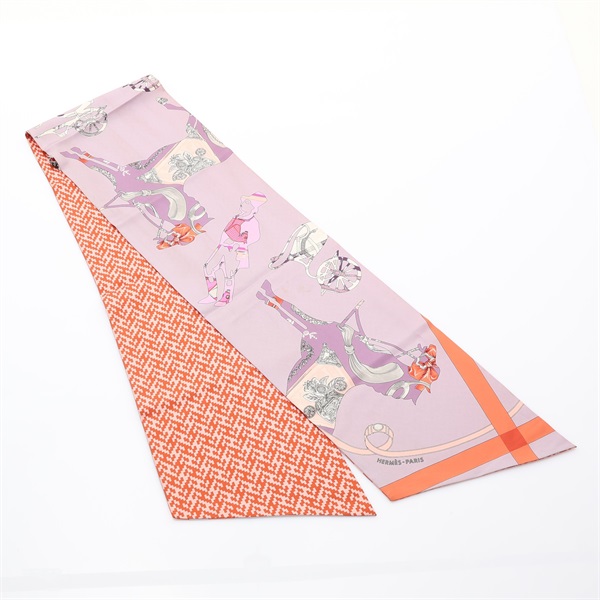 紫色系 絲綢 Brides de Gala Maxi Twilly 絲巾【HERMES 愛馬仕】