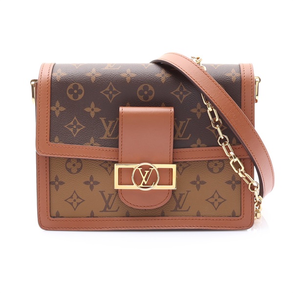 棕色 原花帆布 Dauphine MM 兩用包【LOUIS VUITTON LV 路易威登】 M45958