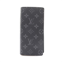 黑色 原花 PVC塗層帆布 Brazza 對折長夾【LOUIS VUITTON LV 路易威登】 M61697