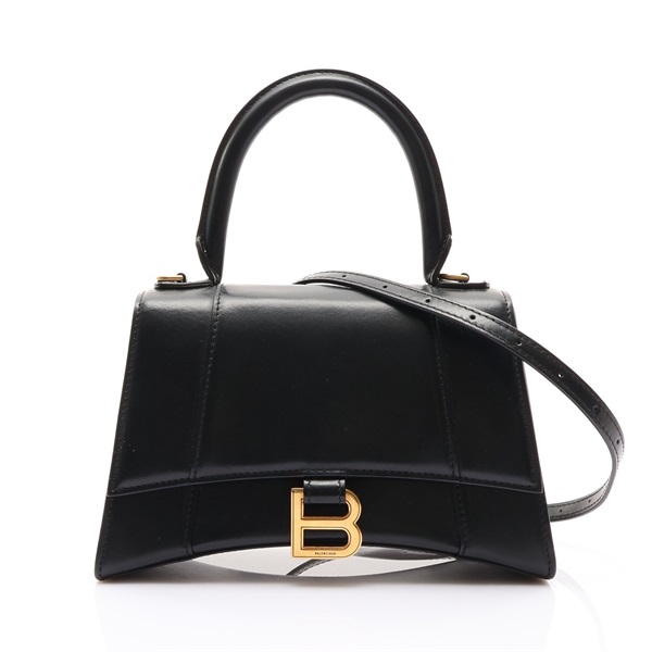 黑色 牛皮 Hourglass 兩用包【BALENCIAGA 巴黎世家】 593546