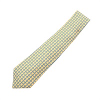 黃色絲綢 Equestrian Link Pattern Silk Tie 領帶【HERMES 愛馬仕】 7788 FA