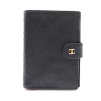 黑色 牛皮 按釦式護照夾 Passport Holder【CHANEL 香奈兒】 AP4920
