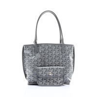 灰色 Goyardine 帆布 Anjou Mini 雙面 手提包【GOYARD 高雅德】 ANJOUSMINCG51TY51P
