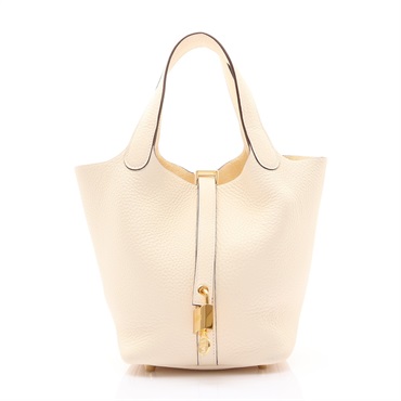 奶油白 TC牛皮 Picotin Lock 18 手提包 W刻【HERMES 愛馬仕】 H056289CC